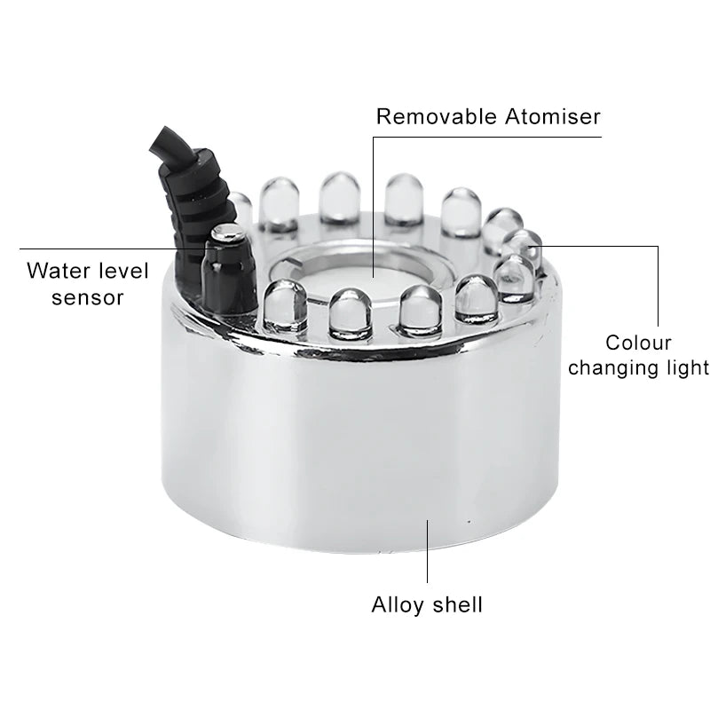 12-LED Ultrasonic Pond Fogger & Mist Maker