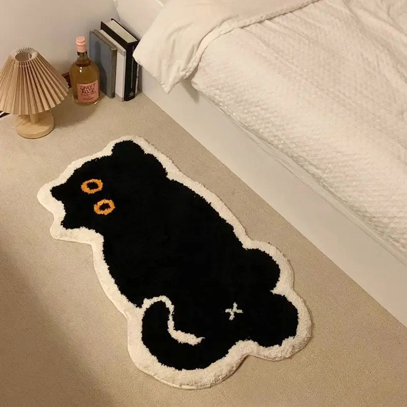 Cute Black Cat Area Rug