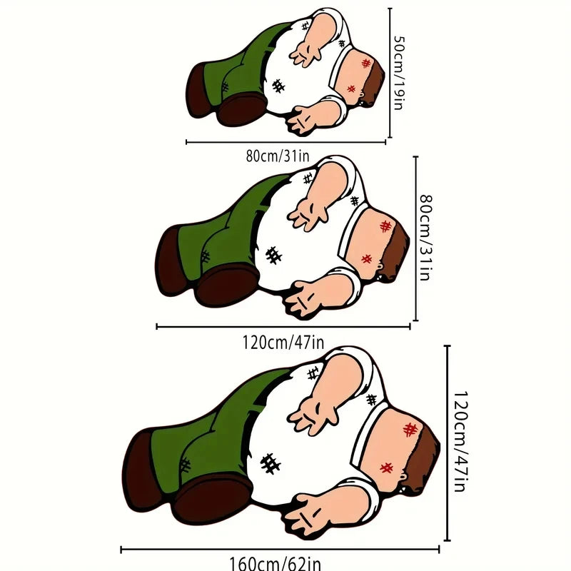 VIKAMA Cartoon Non-Slip Flannel Area Rug