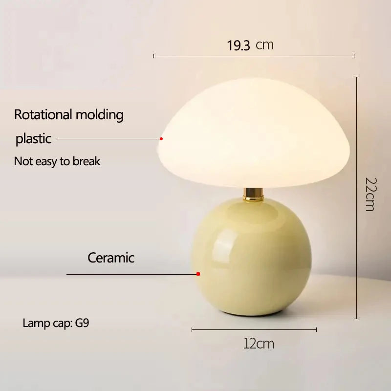 Ceramic Mushroom Table Lamp