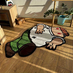 VIKAMA Cartoon Non-Slip Flannel Area Rug