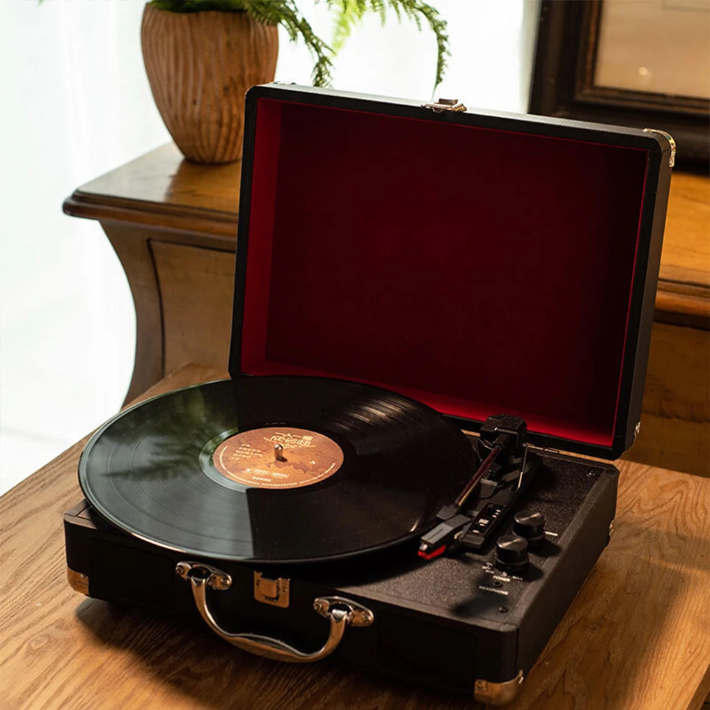 Retro 3-Speed Bluetooth Record Player