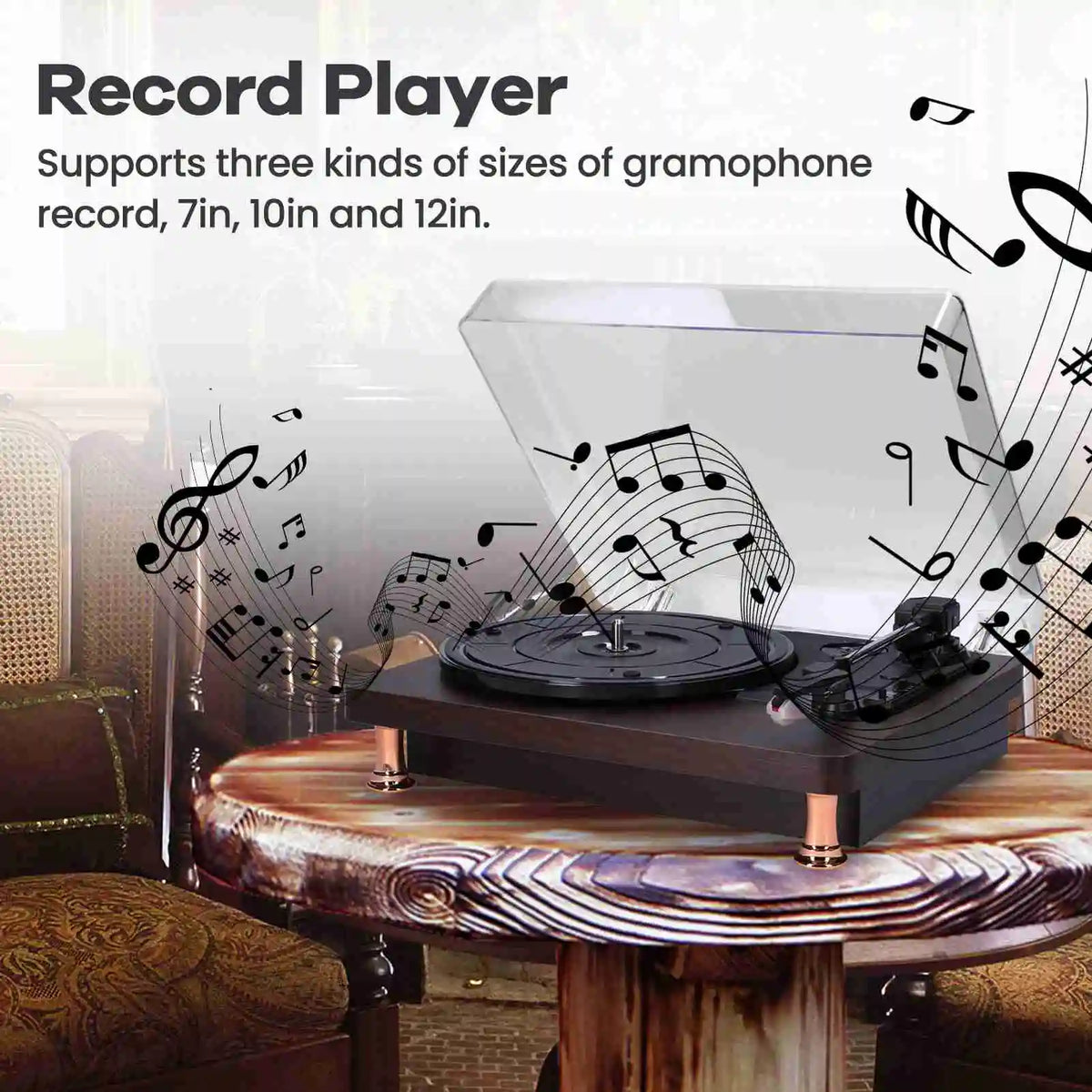 Portable 3-Speed Record Player