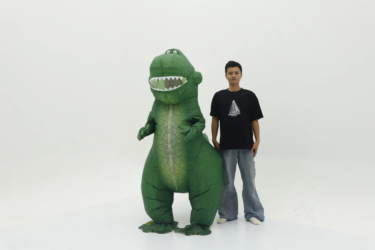 Adult Inflatable Green Dinosaur Costume