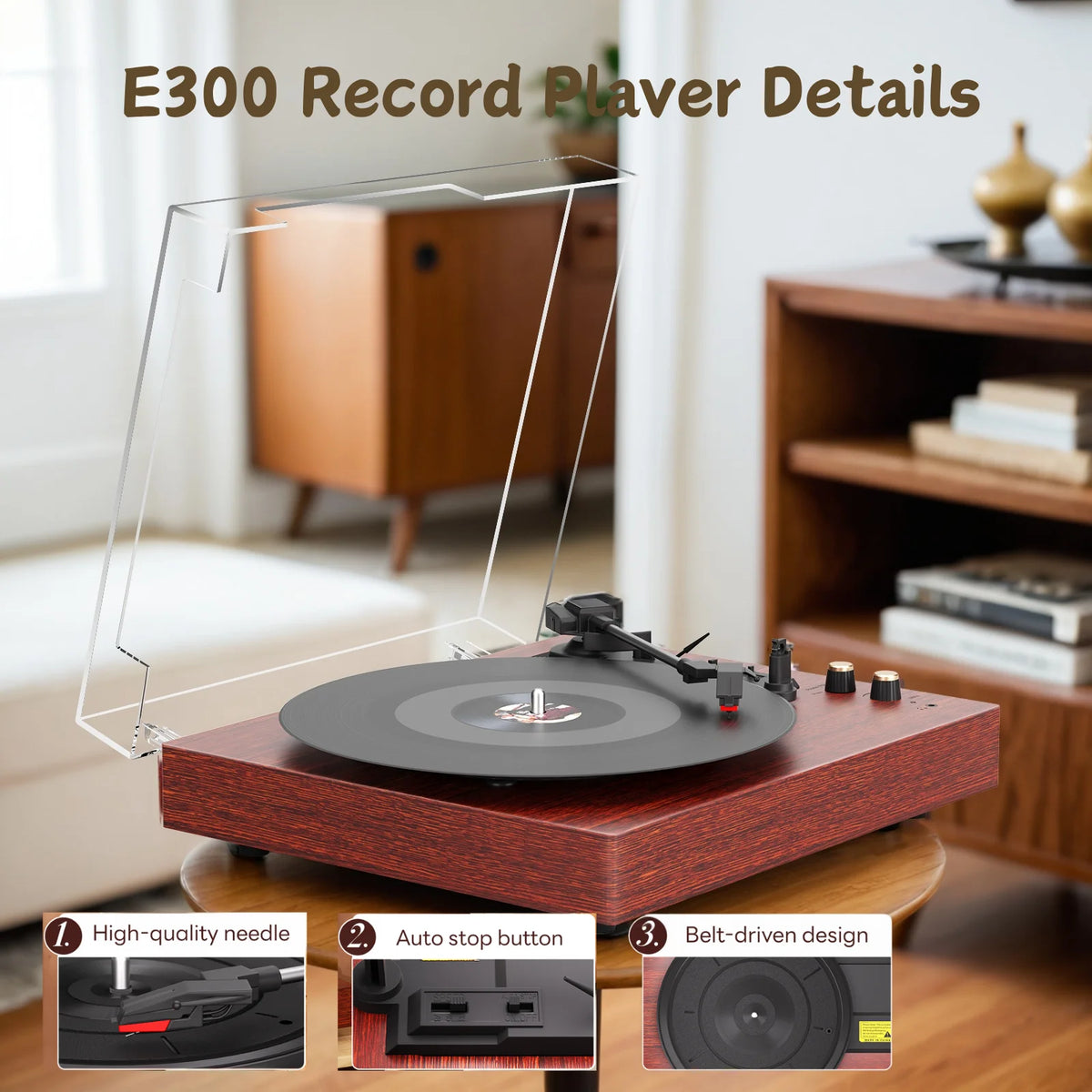 Maio 3-Speed Bluetooth Record Player