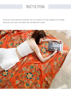 100% Cotton Double-Sided Nordic Throw Blanket