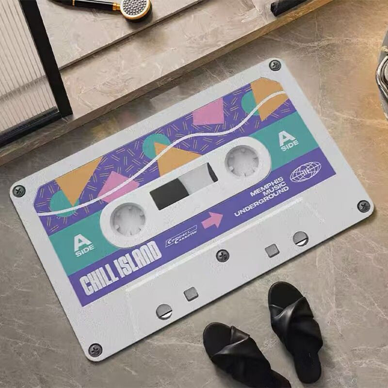 Vintage Cassette Tape Non-Slip Door Mat
