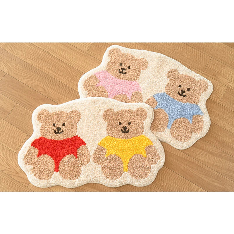 Cute Bear Imitation-Cashmere Floor Mat