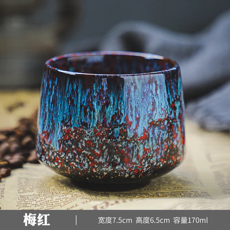 Colorful Reactive-Glaze Ceramic Coffee Cup