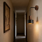 Yellow Travertine Stone Wall Lamp