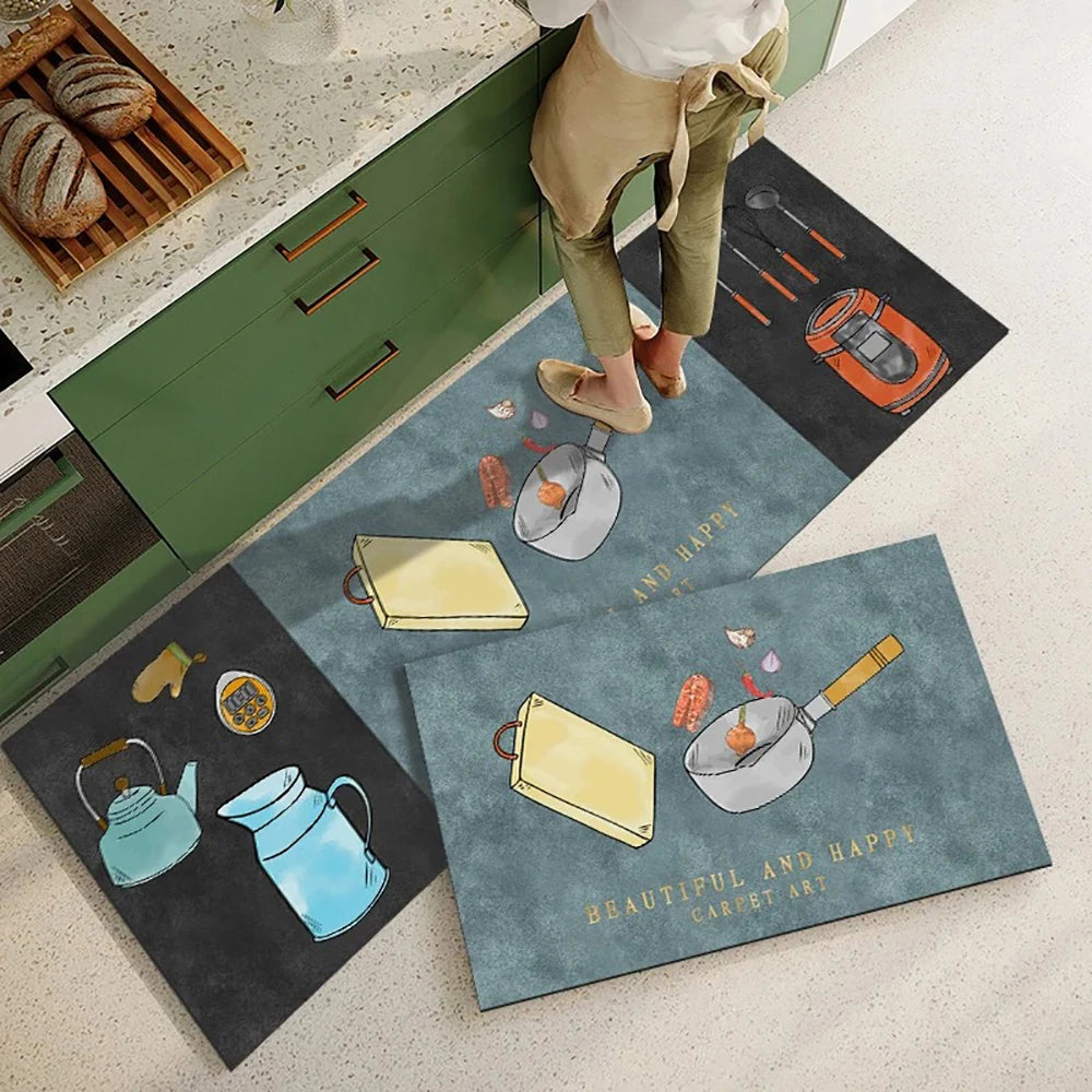 Absorbent Non-Slip Kitchen Runner Mat