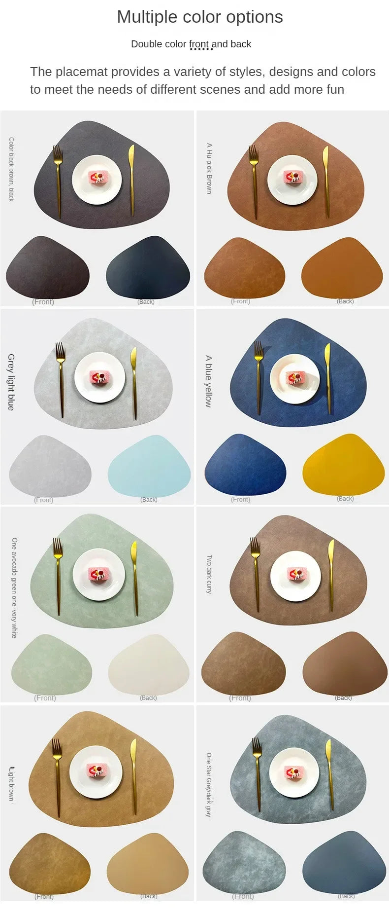 Double-Sided PU Leather Placemat