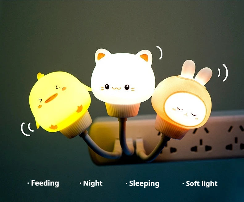 USB Cartoon Animal LED Night Light