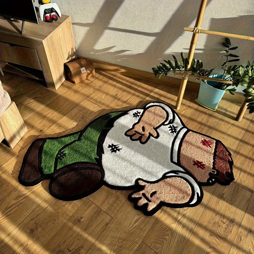 VIKAMA Cartoon Non-Slip Flannel Area Rug
