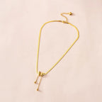 Vintage Butterfly Pendant Snake Chain Necklace