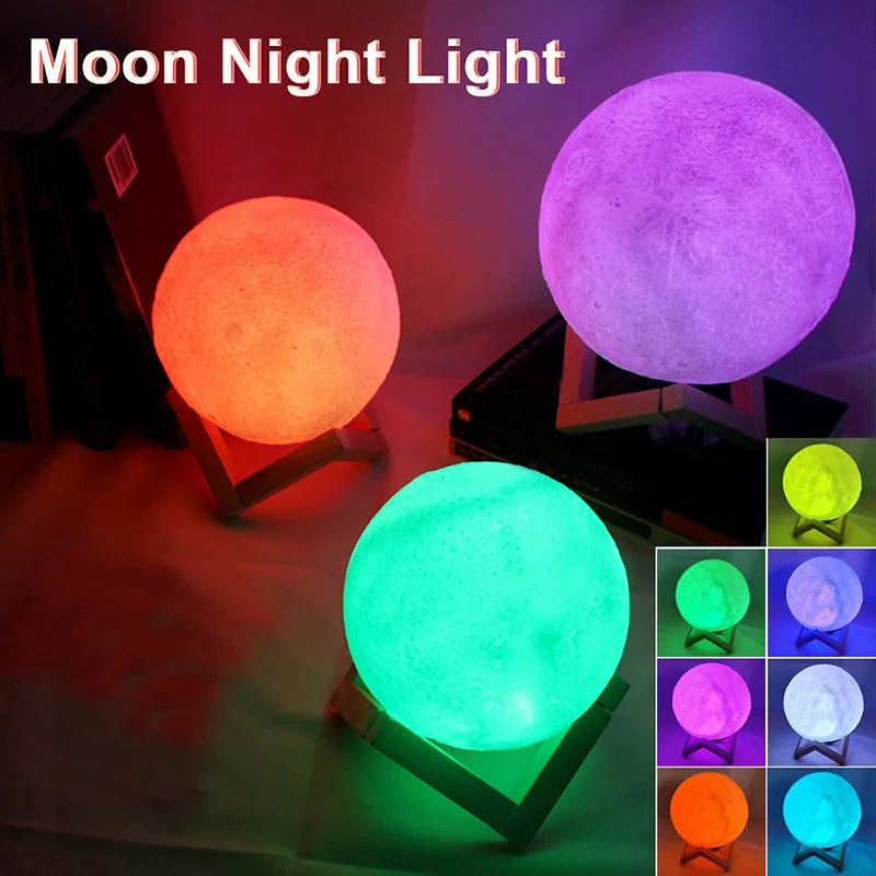 3D Moon Night Light