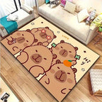 Cute Capybara Cartoon Area Rug