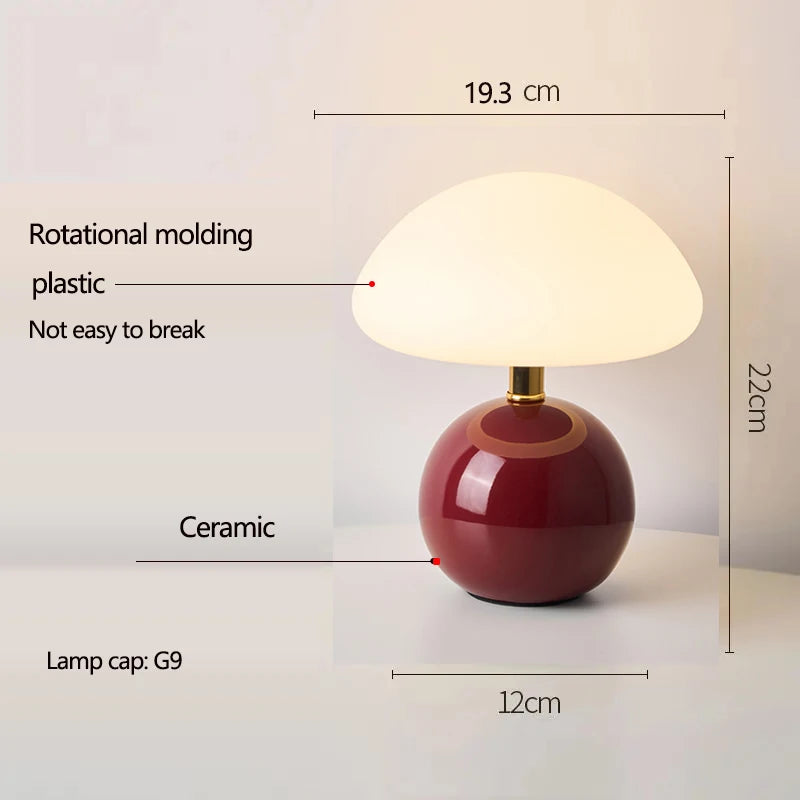 Ceramic Mushroom Table Lamp