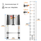 Feytory Telescopic Ladder with Stabilizers
