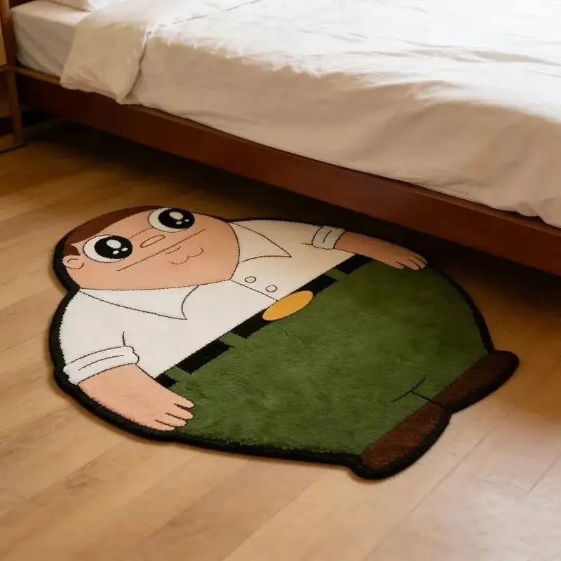 Peter Griffin Style Character-Shaped Rug