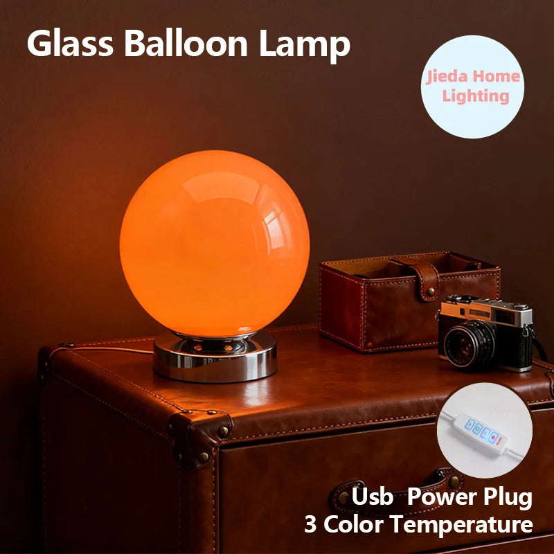 Murano-Style Glass Desk Lamp