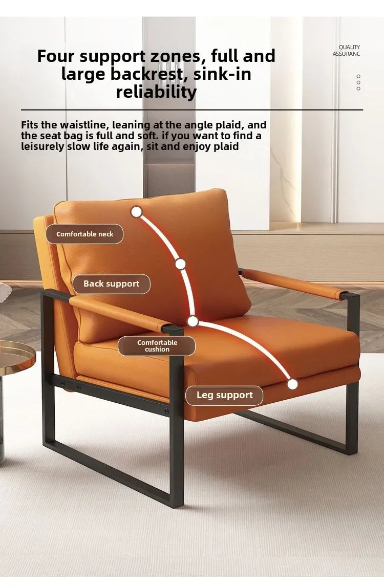 Modern Metal Frame Lounge Chair
