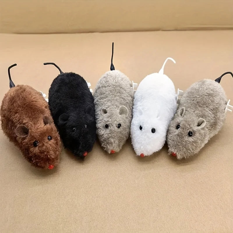 Wind-Up Plush Mouse Cat Toy