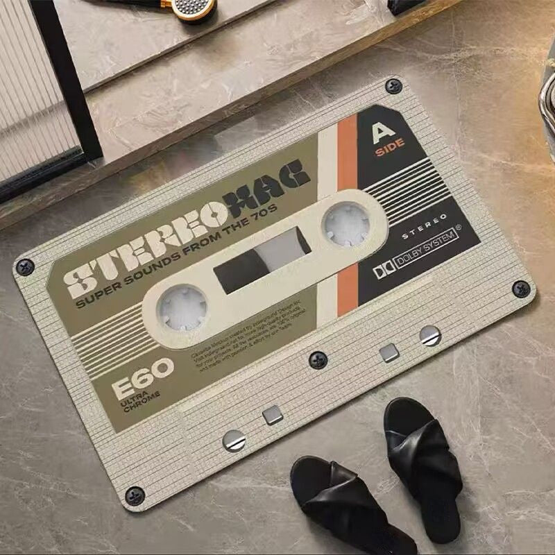Vintage Cassette Tape Non-Slip Door Mat