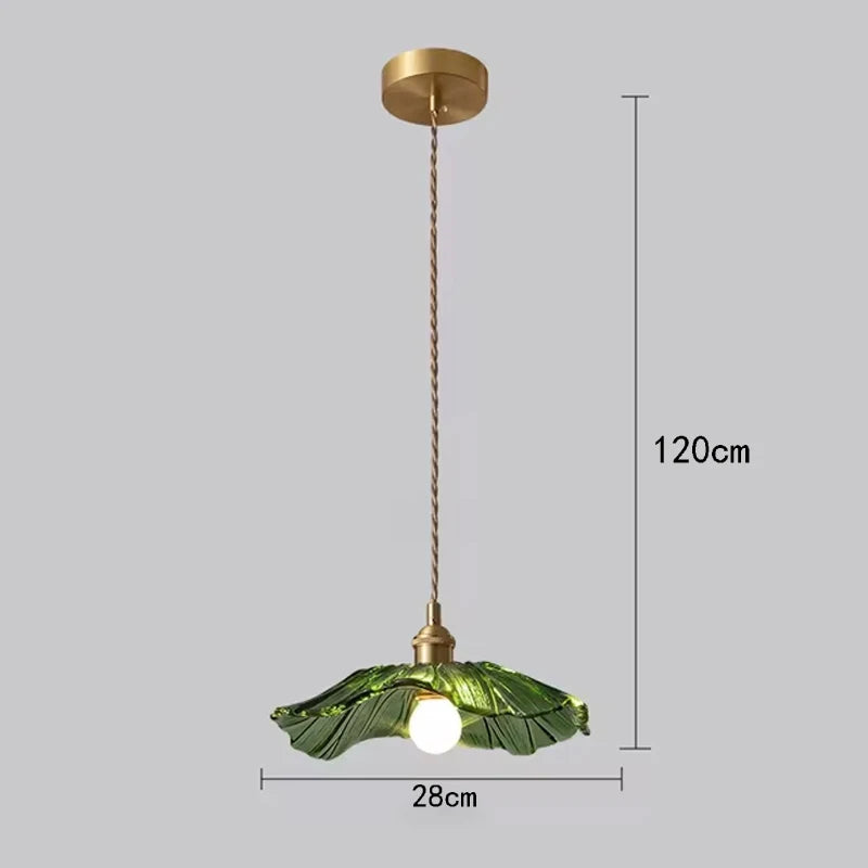 Vintage Flower Glass Pendant Light