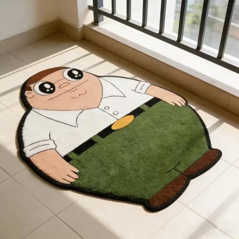 Peter Griffin Style Character-Shaped Rug