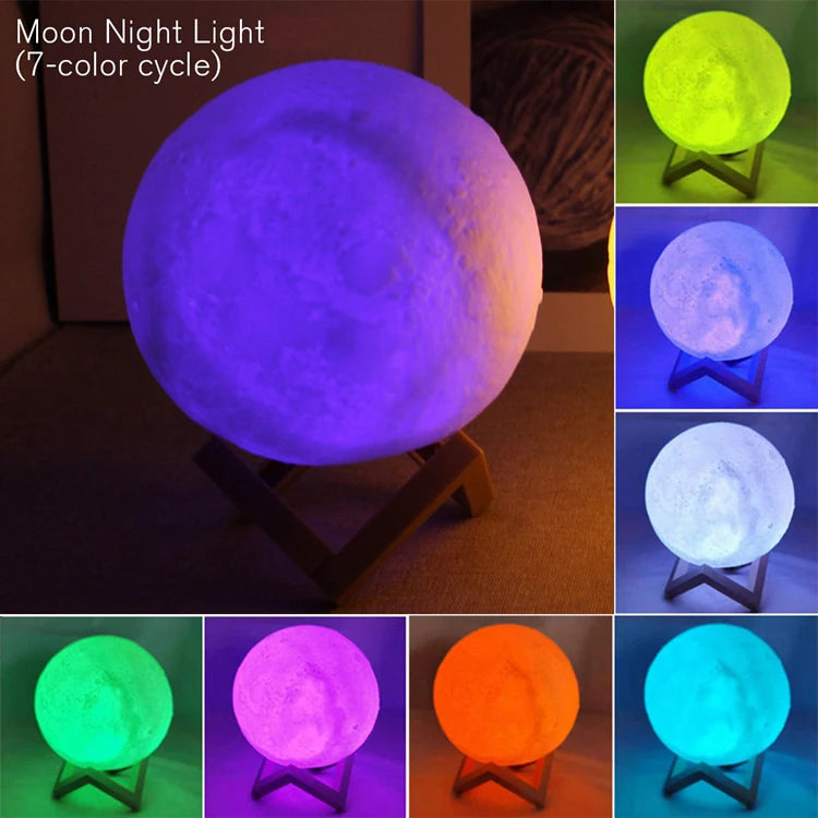 3D Moon Night Light