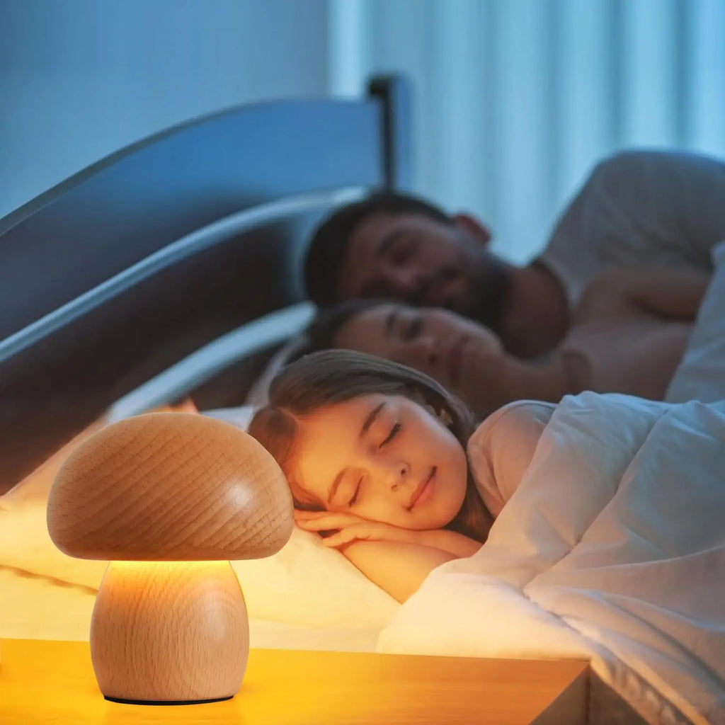 Wooden Mushroom Night Light