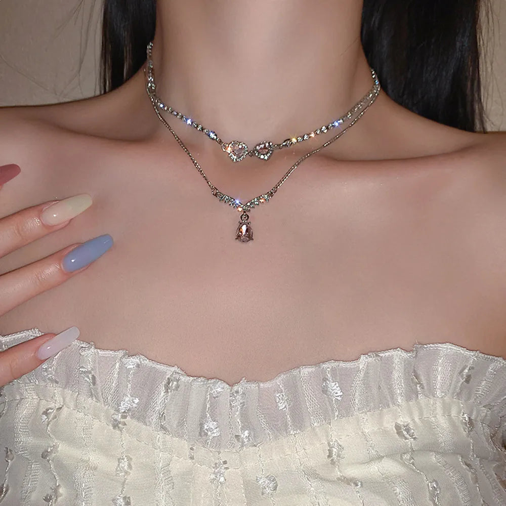 Vintage Butterfly Pendant Snake Chain Necklace