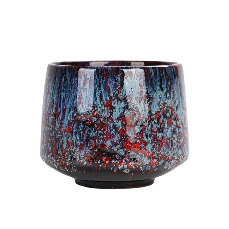 Colorful Reactive-Glaze Ceramic Coffee Cup