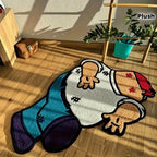 VIKAMA Cartoon Non-Slip Flannel Area Rug