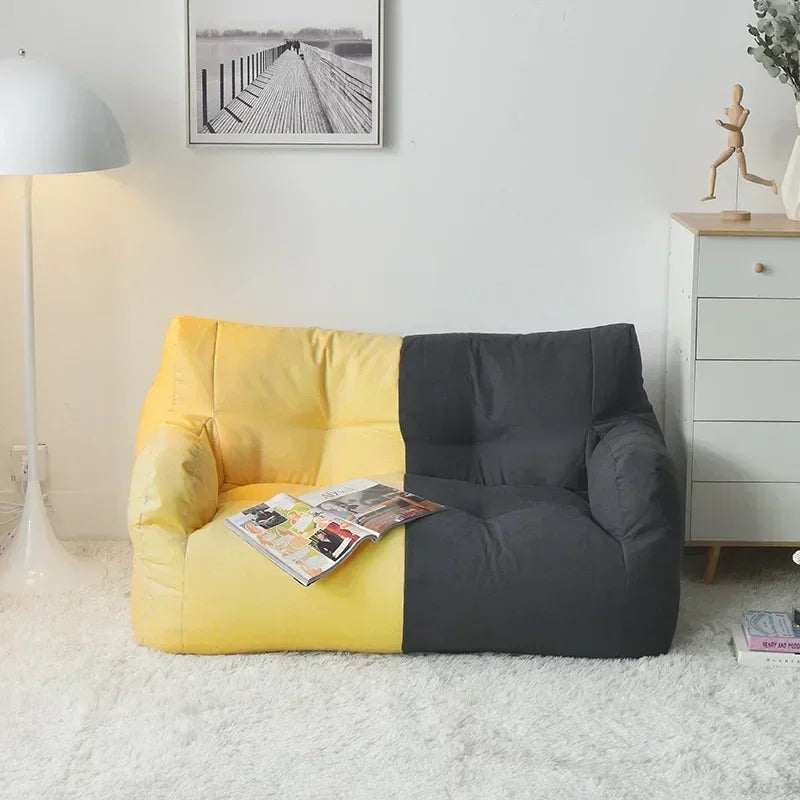 Double-Seat Washable Fabric Bean Bag Sofa