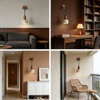 Yellow Travertine Stone Wall Lamp