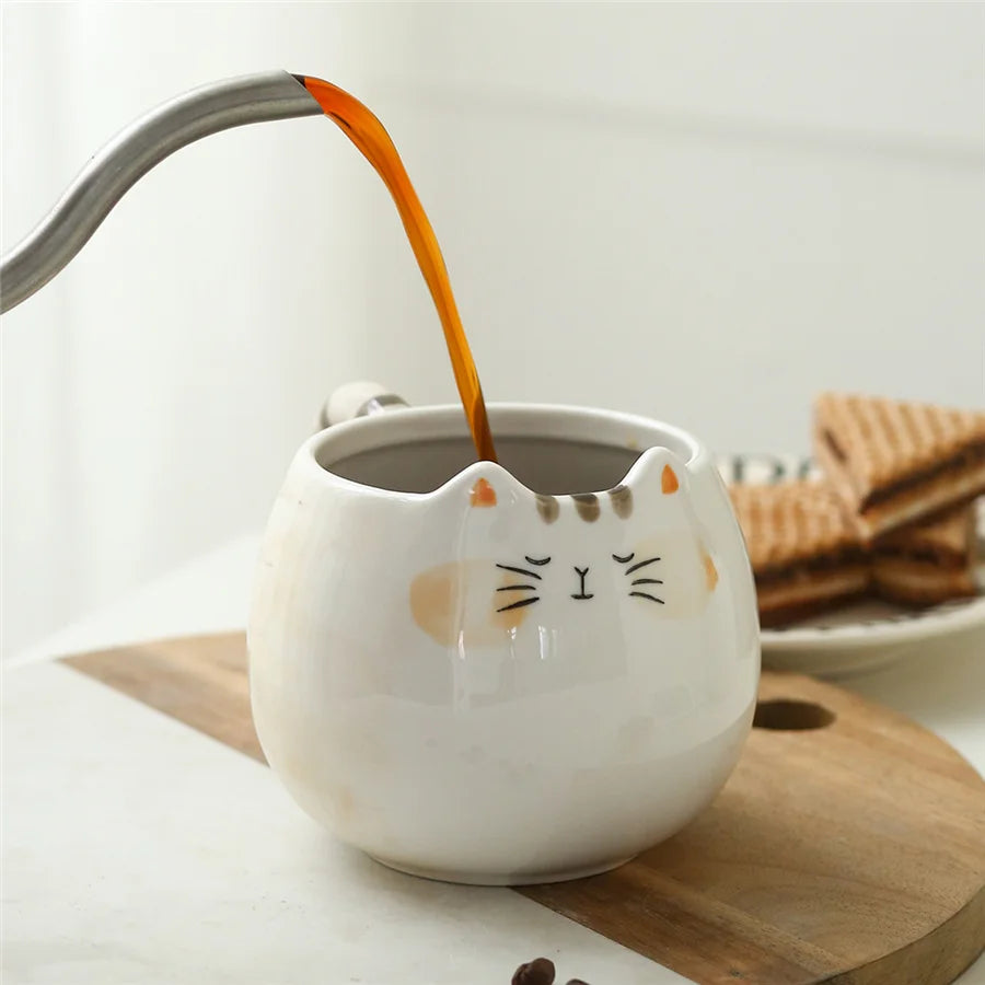 Cute Cat-Shaped Ceramic Mug 380ml