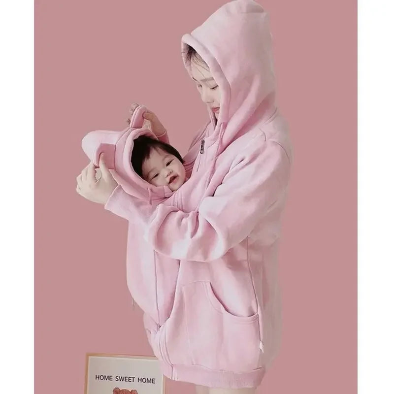 Maternity Kangaroo Baby Carrier Hooded Jacket