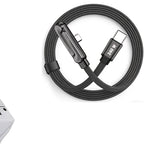 240W Braided USB-C Cable with Angled Phone Stand