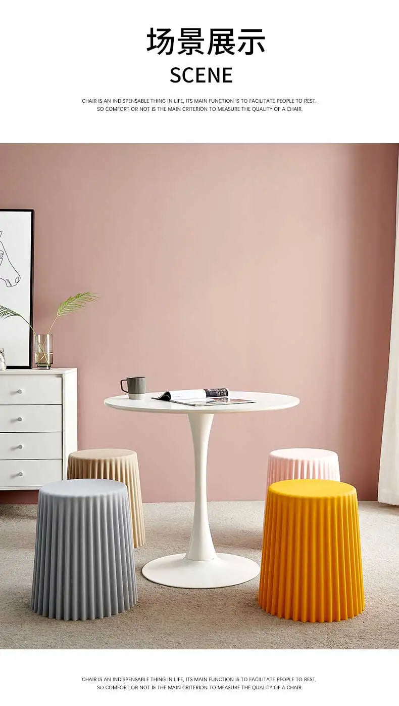 Adjustable Round Plastic Stool
