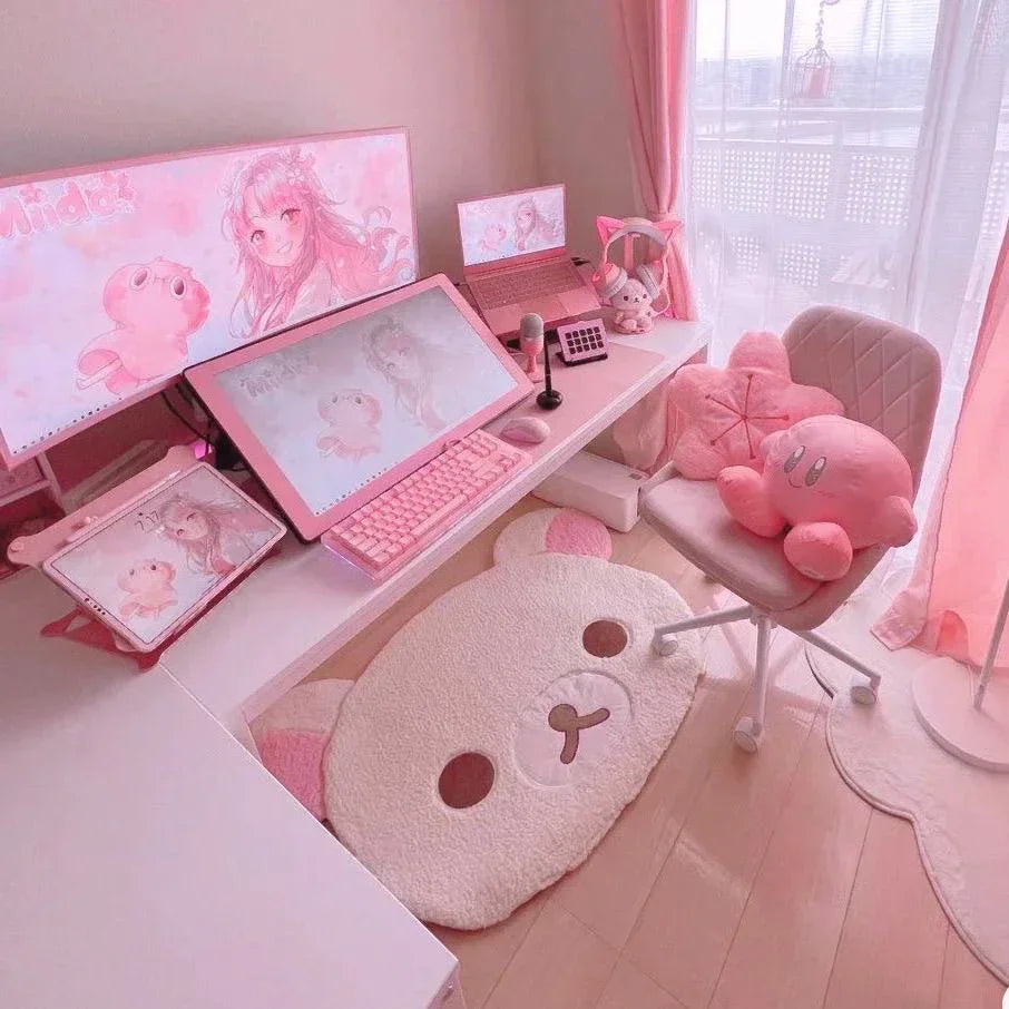 VIKAMA Cute Cartoon Plush Floor Rug