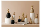Nordic Gold Pineapple Resin Sculpture