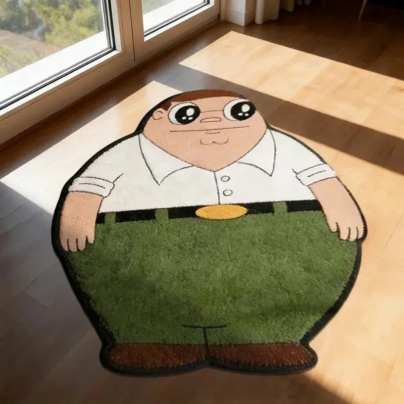 Peter Griffin Style Character-Shaped Rug