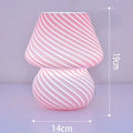 Glass Striped Mushroom Lamp