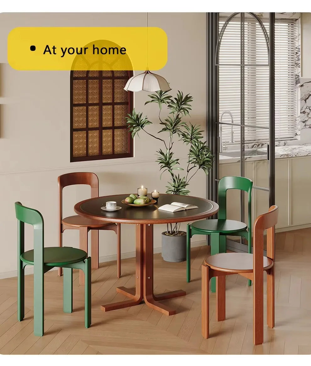 Rey-Style Beech Wood Dining Chair