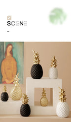Nordic Gold Pineapple Resin Sculpture