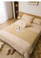 Nordic Waffle Knit Throw Blanket with Tassels