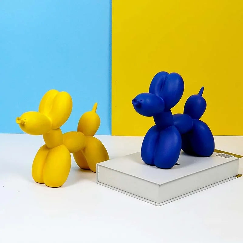 Matte Resin Balloon Dog Figurine