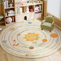 Cartoon Lion Round Plush Area Rug